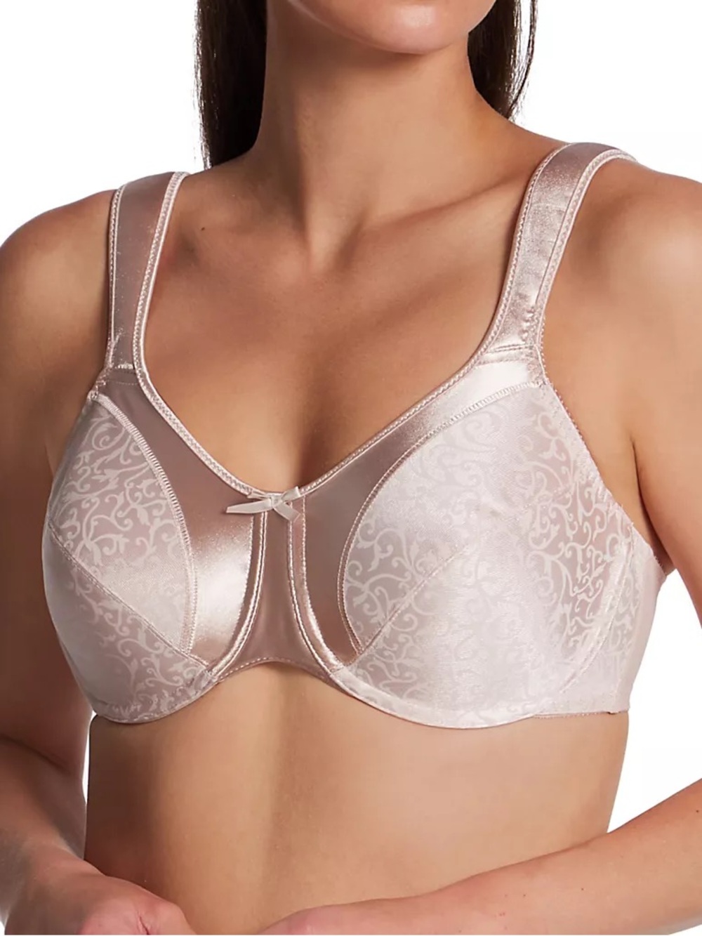 Bali Full Coverage Minimizer Underwire Satin Bra - Pink - Size 36D - NWT!   plus